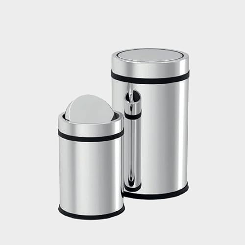 Noksi Swivel Cover Trash Can Stainless 5 LT NV10035
