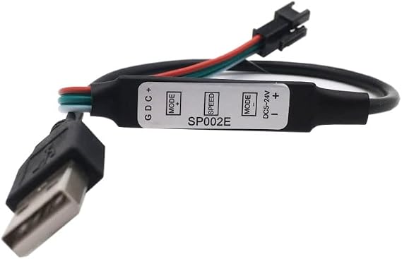 USB led Strip Light Controller for WS2812B SK6812 RGB (NOT RGBW) addressable Pixels Strip USB mini 3 Keys SP002E
