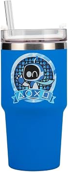 Astro Bot Gamer Cup 600ml (20oz) Insulated Travel Cup with Multi-Way Lid & Soft-Touch Finish, Keeps Drinks Hot or Cold, Reusable Water Bottle for Gamers & Travel | Paladone