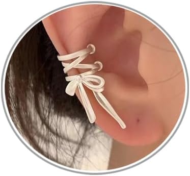 Gold Silver Bow Earrings Cute Bow Earrings Stud Classic Ribbon Bow Stud Statement Bow Drop Earrings Christmas Jewelry Accessories