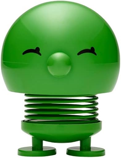 Hoptimist Junior Bumble Girl, Home Decor Ornament - Danish Design, Plastic W/Metal Spring, Medium- Creates Cheerful Movement- (Green)