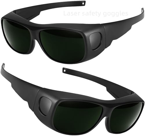 IPL Safety Glasses 200nm-2000nm Protective Goggles IR 5.0 Welding Glasses, Wrap-around Welding Goggles, Anti-scratch Welding Lens, UV Protection
