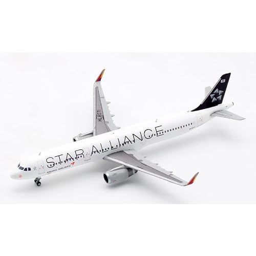 JC Wings Asiana Airlines Star Alliance for Airbus A321 HL8071 1400 DIECAST Aircraft Pre-Built Model
