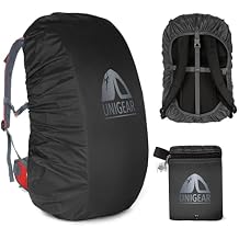 Unigear Backpack Rain Cover Waterproof Rating 5000mm Ultraportable and Durable with 2 Anti-Slip Buckle Strap, Integrated Carry Pouch Design (Gray, X-Large)