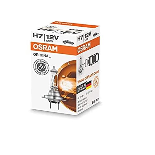 Osram  Sylvania Halogen H7 Headlight Bulb # 64210 - NEW OEM - 12V  55W  PX26d - Made in Germany
