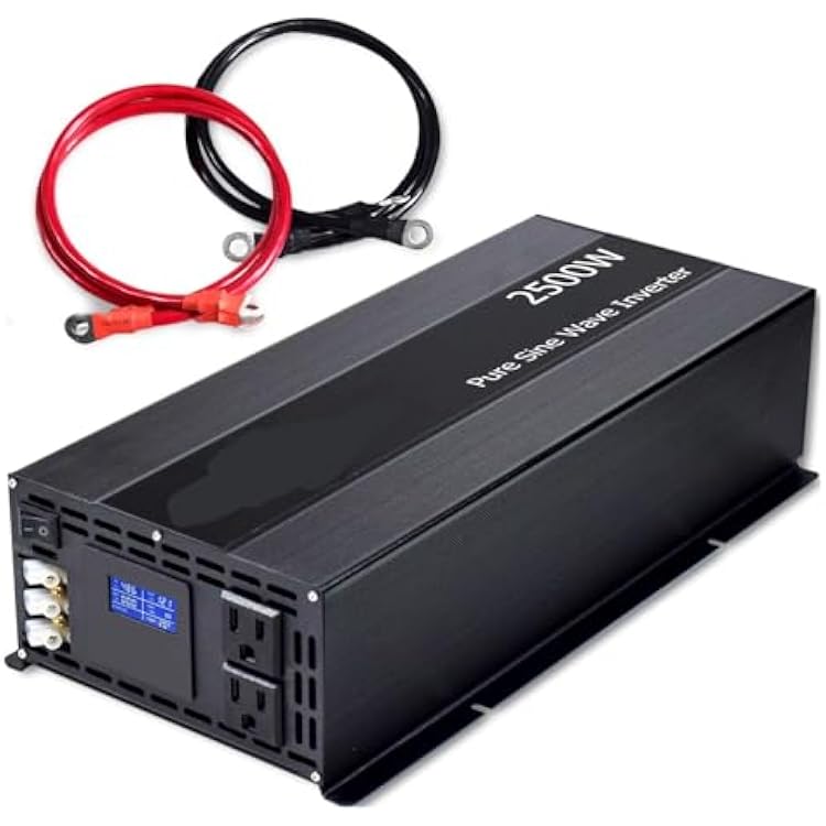 Pure Sine Wave Solar Inverter Power 2500W 12V24V36V48V DC to 120V220V230V240V AC Converter Power Supply Inverter Battery12V,220V