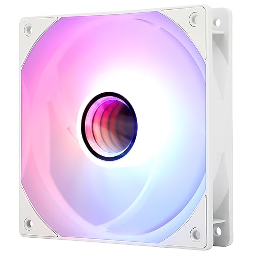 Thermalright TL-C12W-S V3 CPU Case Fan, 120mm Fan with ARGB Mirror Light Effect, 4pin PWM Silent Computer Cooler Fan, for Case CPU Liquid Cooler and CPU Air Cooler, Quiet CPU PC ARGB Fan