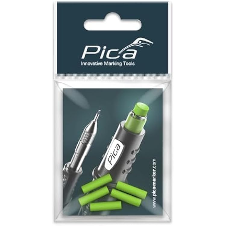 Pica 55802 I Replacement Eraser for Pica Fine Dry 7070 I Pack of 5 in Bag I Green I for Residue-Free Removal