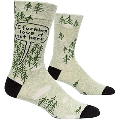 Blue Q Mens Crew Socks Funny Novelty Crazy Gift for Dads, Husbands & Guys, Cool Funky Unique Design - Fits Shoe Size 712