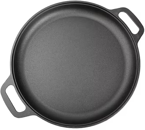 Cast Iron Pizza Pan, Skillet with Handles, Griddle (10 inch)