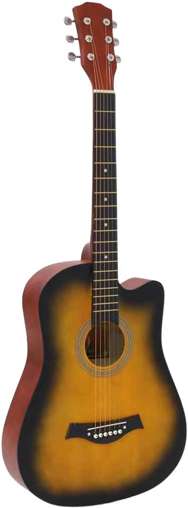 Jizhilin Mini Acoustic Guitar, Beginner, Folk Guitar, Classic Guitar, Acoustic Guitar, Compact Guitar, Travel Guitar, Gift Brown