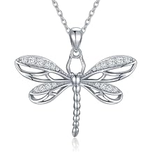 Dove/Hummingbird/Red Cardinal/Dragonfly/Butterfly Necklace 925 Sterling Silver Turquoise/Opal/MoonStone/Crystal/Malachite Bird Necklace Dove Pendant Jewelry for Women Men
