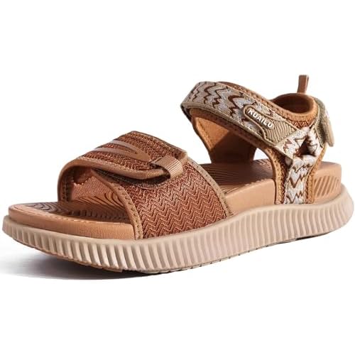 KuaiLu Womens Orthopedic Walking Sandals Ladies Recovery Sport Thick Athletic Cushion Outdoor Hiking Water Sandles Adjustable Strap Sandals with Comfortable Plantar Fasciitis Arch Support