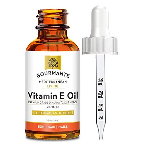 Natural Vitamin E Oil for Skin, Hair and Nail Health, Premium Vitamin E Oil with Nourishing D-Alpha Tocopherol 28,500 IU, Non-GMO and Paraben-Free, 1 Fl Oz30 ml