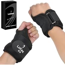 LoGest Wrist Weight with Thumb Loops & Hook-and-Loop Closures - 1lb, 2lbs, 2.5lbs, 3lbs - Sold in Pairs - Comfortable & Secure Neoprene Wrist Weights for Walking, Running, Cardio, Physical Therapy