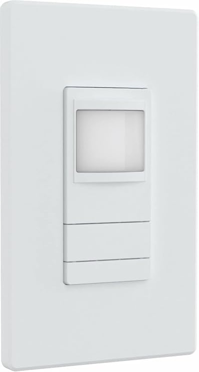 Lithonia Lighting SensorSwitch Wall Mount Motion Sensor Switch, Passive Infrared Wall Switch and Occupancy Sensor, WSXA Series, Single Relay, White (WSXA WH)