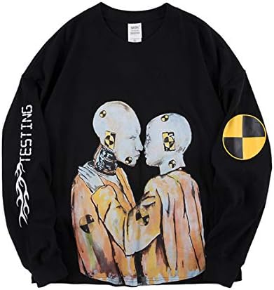 NAGRI ASAP Sweatshirt Rolling Loud Hip Hop Mens Heavyweight Long Sleeve Graphic Print Shirts White