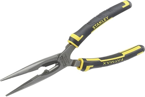 Stanley 0-89-870 Long Nose Plier straight, Black/Yellow
