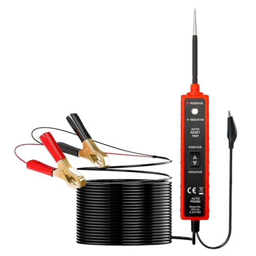 Power Circuit Probe Testers, 24V DC Voltage Test Lamp Automotive Short Circuit Finder, 12V Auto Fuse Test Current Test Tool Kit with Overload Protection, Car Accessories