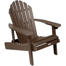 highwood Hamilton Made in the USA Folding and Reclining Adirondack Chair, Adult Size, Weathered Acorn