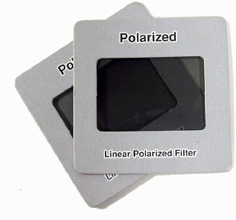 PKG (4) 2" Square Linear Polarized Filter Slide has a 1-3/8 x 15/16 Window.