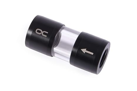 Alphacool Eiszapfen G1/4" Inline Filter, Plexi/Acetal | 0.5 mm Filter Screen, 48 x 20 mm, Acryl and Acetal, 17 g, 2 x G1/4 Female Threads, 6 mm Thread Depth