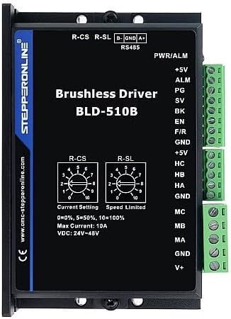 STEPPERONLINE Digital Brushless DC Motor Driver 12V-48VDC Max 15.0A 400W for BLDC Motor BLD-510B