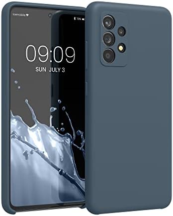 kwmobile Case Compatible with Samsung Galaxy A52  A52 5G  A52s 5G Case - TPU Silicone Phone Cover with Soft Finish - Dark Slate