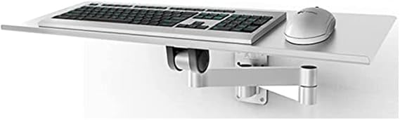 Wall Mount Keyboard Arm, Keyboard/Mouse Arm Mount Tray Horizontal Rotation 360°, Turn Up And Down 137°, Turn Around 360°, Keyboard Platform - Wall Mountable 2 arm40cm