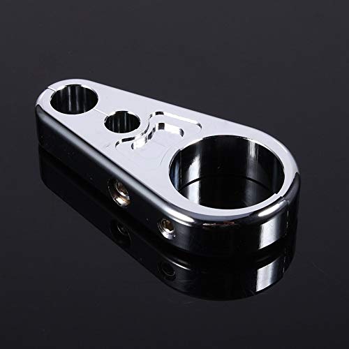 Motorcycle Brake Line Clutch Cable Handlebar Frame Clamp Clips Chrome Brake Clutch Cable Wire Clamp Clip 25mm Handle Bar for 1 inch Handlebar
