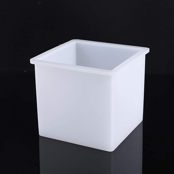 Square Resin Molds Cube Silicone Casting Molds for DIY Art Resin Candle Soap Making 10cm/4in Jewelry DIY Making Crafts, transparent