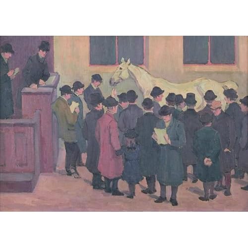 ARTTLBBS Famous Canvas Paining Print Artwork Decoration Animal At the Barbican by Robert Polhill Bevan Modern Art Poster for Home Decor 60x90cm