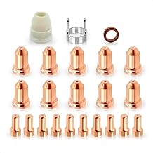 23PK 52558 Electrode 51311P1.0 1.0mm 0.039'' Tip Swirl Ring Shield Cap Standoff Fit PT-80 IPT-80 PTM-80 Plasma Cutting Torch