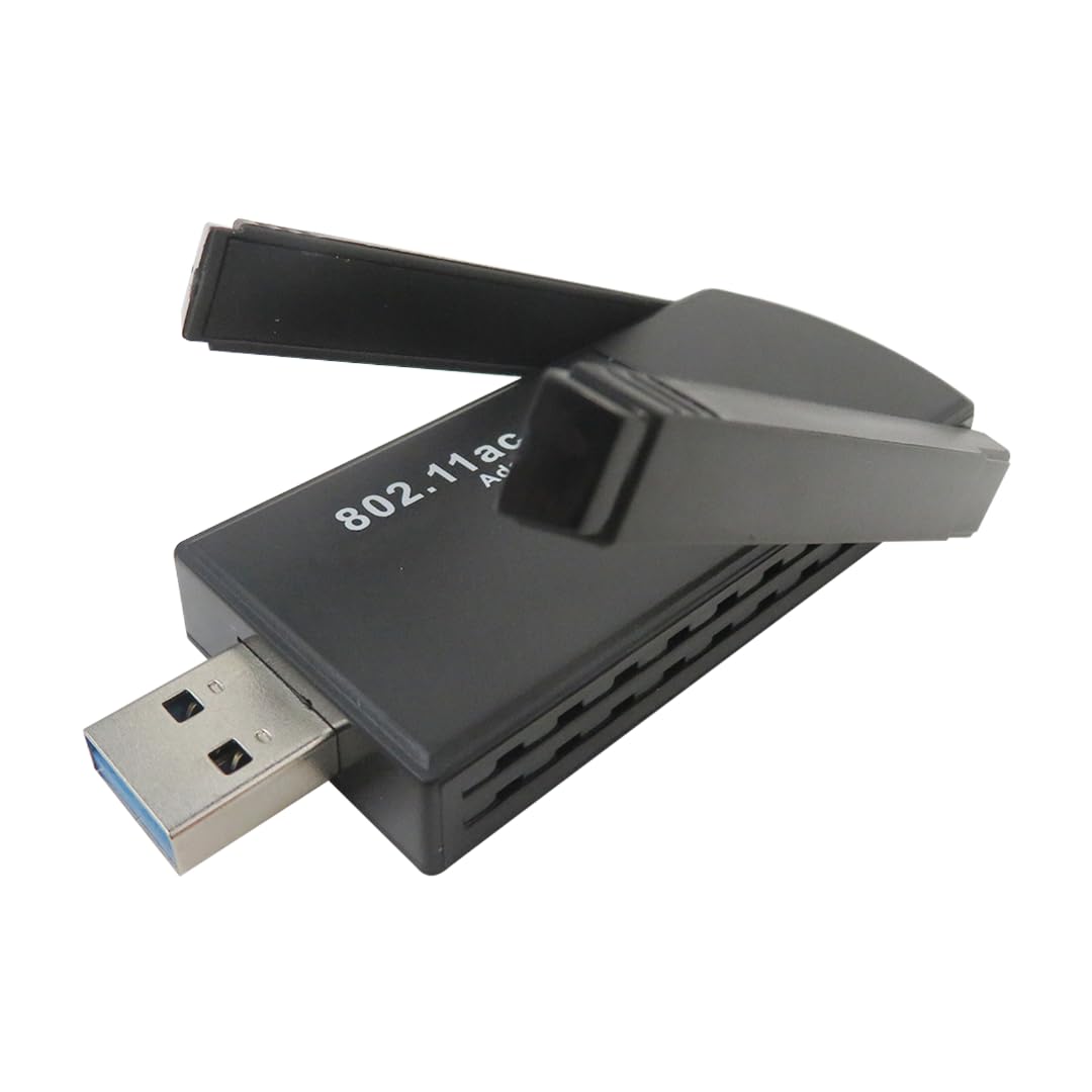 Wireless USB Adapter for PC - 1300Mbps Dual 5Dbi Antennas 5G2.4G WiFi Adapter for Desktop PC Laptop Windows111087VistaXPLinux, Wireless Adapter for Desktop Computer Network Adapter by BLUE ELF