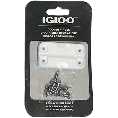 Igloo 24012 Plastic Hinges for Ice Chests 1-Pair, White, Standard Size, Contain UV Inhibitors