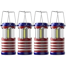 Lichamp LED Camping Lantern, 4 Pack Battery Powered Flashlight for Power Outages, Portable Collapsible Hanging Light Essential for Home, Outdoor, Emergency Lamp Survival Kit Gear for Hurricane, I4AF