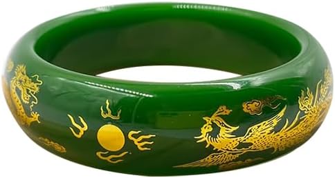 Jade Bangle for Women, Feng Shui Bangle, Good Luck Jade Bracelet, Chinese Wealth Bracelet, Wide Jade Bracelet