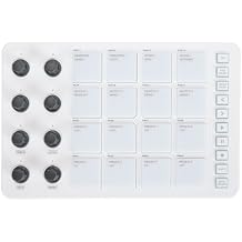 MIDI Controller with 16 RGB Drum Pads and 8 Rotating Knobs USB Beat Maker Machine for Music Production