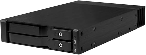 Kingwin Mobile Rack for 2 x U.2/U.3 NVMe SSD Ultra-Fast Oculink Connectivity High-Performance Storage Solution, Hot-Swap, Tool-Free 2.5 NVMe SSD Aluminum Enclosure Maximum Speed 64 Gb/s