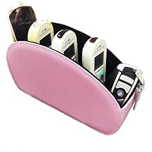 Remote Control Holder TV Controller Caddy Organizer Table Desk Leather Storage 5 Spacious Compartments