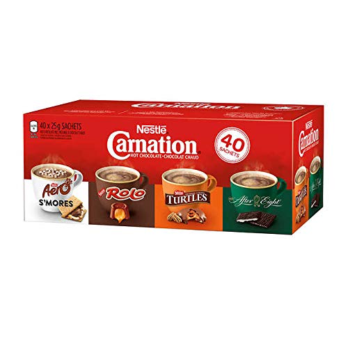 Nestle Carnation Hot Chocolate Mix Variety Pack After Eight, Rolo, Mackintosh&amp;#39;s, Turtles 40 Count
