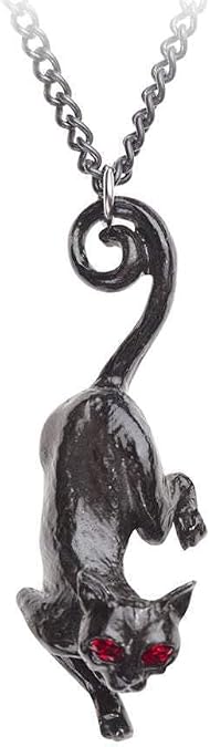 Cat Sith Necklace Alchemy England Black Superstious Gothic Alternative Jewellery