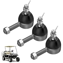 Panglong Golf Cart Ball Joint Kit-Club Car DS Tie Rod End Set of 3, Club Car DS Tie Rod End with Grease Fitting Suitable for 1976-2008 Club Car DS Golf Cart, OEM# 7540, 7539