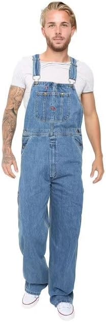 Juicy Trendz Mens Denim Bib Overalls Regular Fit Workwear with Adjustable Convenient Tool Pockets Work Dungaree
