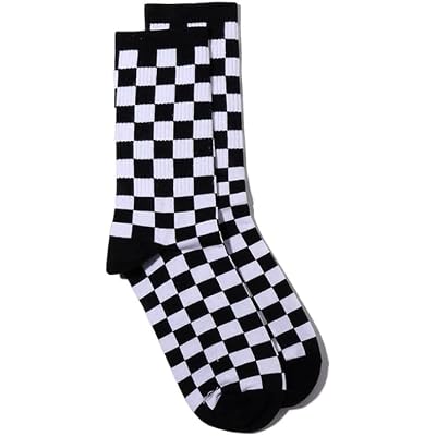 Black Fashion Harajuku Trends Women Checkerboard Socks Geometric Checkered Socks Men Hip Hop Cotton Unisex Print Skateboard