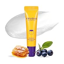 FRUDIA Blueberry Honey Lip Balm Tube Exfoliating & Moisturizing Dewy Korean Lip Balm for Dry Lips made with Jeju Blueberry & Honey Extracts, CollagenBoosting, Plumping Hydration, 0.33 fl oz