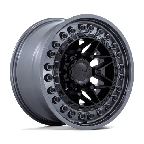 Black Rhino Hard Alloys ALPHA 20X10, 5X5.0, 4.79, 18mm MATTE BLACK WITH GUNMETAL LIP - BR008MA20105018N