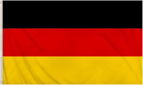 3ft x 5ft Germany Flag - 91cm x 152cm German Flag with Double Stitched Seams, Football World Cup, Euros, Olympics, Flags 5ft x 3ft with Eyelets, German Decorations