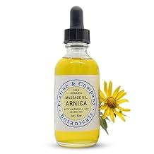 Arnica Massage Oil for Deep Relaxation and Wellness - Body Massage Oil with 100% Organic & Natural Ingredients - Handcrafted Body Oil with Macerate of Arnica, Jojoba, Castor & Frankincense Oil - 2oz