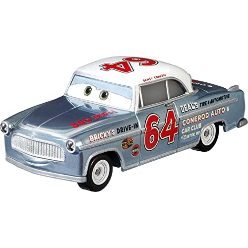 Disney Cars Toys and Pixar Cars Dewey Conerod, Miniature, Collectible Racecar Automobile Toys Based on Cars Movies, for Kids Age 3 and Older,Multicolor